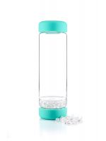 Glasflasche türkis. umweltfreundlich. glass bottle turquoise eco-friendly.