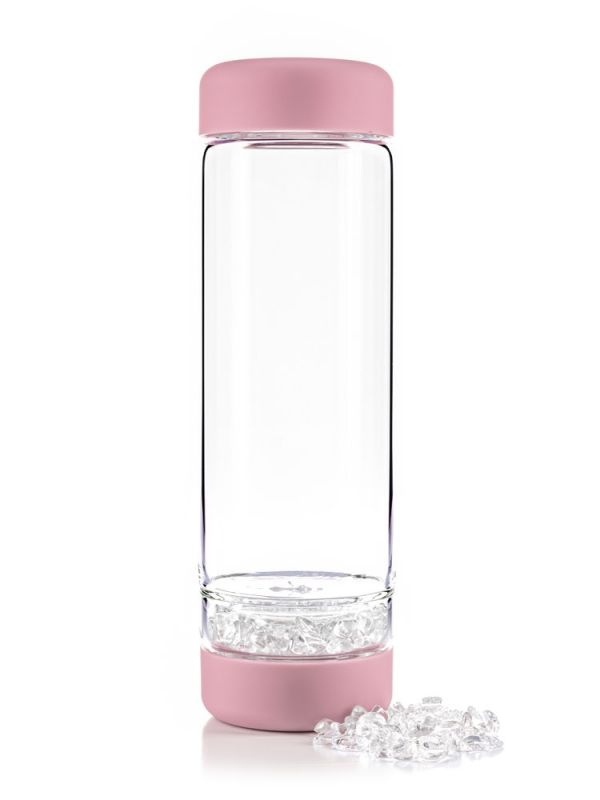 Exclusive Pink Limited Edition Silicone Caps Vitajuwel Gem Water Bottle"Loop" 